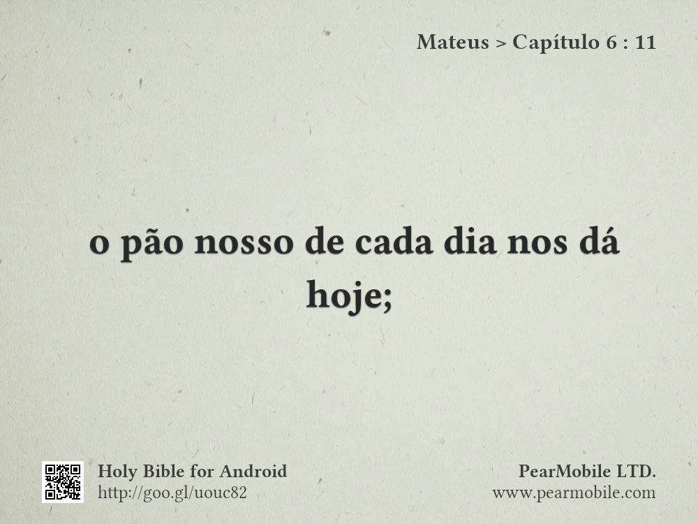 Mateus, Capítulo 6:11
